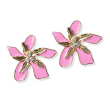 101034, ENAMEL FLOWER EARRING
