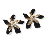 101034, ENAMEL FLOWER EARRING