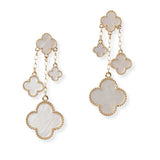 101036, MULTI CLOVER DROP DANGLE EARRING