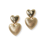 Double Heart Dangle Earring - view 4