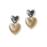 Double Heart Dangle Earring - view 3