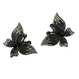 101084, GLITTER BUTTERFLY CRYSTAL RHINESTONE EARRING