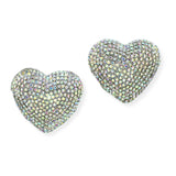 101089, HEART CRYSTAL RHINESTONE EARRING