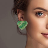 101089, HEART CRYSTAL RHINESTONE EARRING