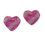 101089, HEART CRYSTAL RHINESTONE EARRING