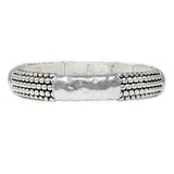 101103, HAMMERED METAL ACCENT STRETCH BRACELET