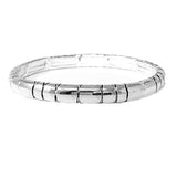 101104, GEOMETRIC TEXTURED METAL STRETCH BRACELET