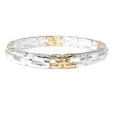 101107, RECTANGLE TEXTURED METAL STRETCH BRACELET