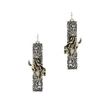 Rodeo Horse Metal Dangle Earring - view 2