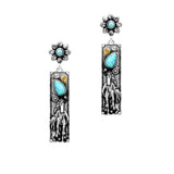 Western Horse Rectangle Dangle Earring - view 2