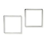 Cutout Square Metal Earring - view 3