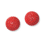 101169, CRYSTAL RHINESTONE ROUND BALL STUD EARRING