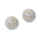 101169, CRYSTAL RHINESTONE ROUND BALL STUD EARRING