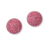 101169, CRYSTAL RHINESTONE ROUND BALL STUD EARRING