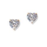 101188, HEART CUBIC ZIRCONIA STUD EARRING