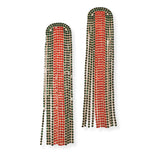 101196, CRYSTAL RHINESTONE TASSEL DROP EARRING