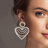101204, HEART CRYSTAL RHINESTONE EARRING