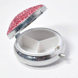 101221, BLING CRYSTAL RHINESTONE MINI PILL CASE ORGANIZER