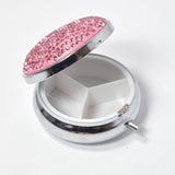 101221, BLING CRYSTAL RHINESTONE MINI PILL CASE ORGANIZER