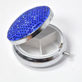 101221, BLING CRYSTAL RHINESTONE MINI PILL CASE ORGANIZER