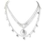 101223, GEOMETRIC CHARM MULTI LAYERED NECKLACE