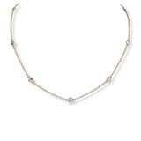 101227, DAINTY CUBIC ZIRCONIA ACCENT NECKLACE