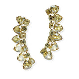 101228, HEART GEOMETRIC RHINESTONE EARRING