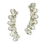 101228, HEART GEOMETRIC RHINESTONE EARRING
