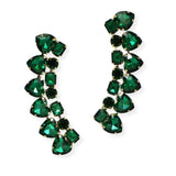 101228, HEART GEOMETRIC RHINESTONE EARRING