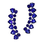 101228, HEART GEOMETRIC RHINESTONE EARRING
