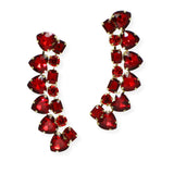 101228, HEART GEOMETRIC RHINESTONE EARRING