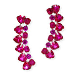 101228, HEART GEOMETRIC RHINESTONE EARRING