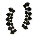 101228, HEART GEOMETRIC RHINESTONE EARRING