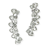 101228, HEART GEOMETRIC RHINESTONE EARRING