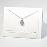 101243, 14K GOLD DIPPED, DAINTY MARQUISE CUBIC ZIRCONIA CHARM NECKLACE