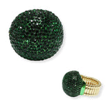 101259, ROUND BALL CRYSTAL RHINESTONE STRETCH RING