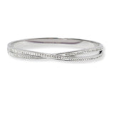 101263, CRYSTAL RHINESTONE STAINLESS STEEL OPEN BRACELET