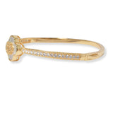 101268, CLOVER DESIGNER INSPIRED CUBIC ZIRCONIA STAINLESS STEEL BRACELET