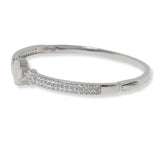 101269, CLOVER DESIGNER INSPIRED CUBIC ZIRCONIA STAINLESS STEEL BRACELET