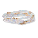 101286, DAINTY MULTI LAYERED BEADED STRETCH BRACELET