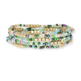 101286, DAINTY MULTI LAYERED BEADED STRETCH BRACELET
