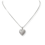 101301, PAVE HEART CUBIC ZIRCONIA PENDANT NECKLACE