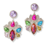 101303, GEOMETRIC CRYSTAL RHINESTONE DANGLE EARRING