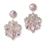 101303, GEOMETRIC CRYSTAL RHINESTONE DANGLE EARRING