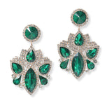 101303, GEOMETRIC CRYSTAL RHINESTONE DANGLE EARRING