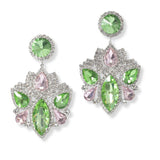 101303, GEOMETRIC CRYSTAL RHINESTONE DANGLE EARRING
