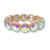 101334, GEOMETRIC RHINESTONE STRETCH BRACELET