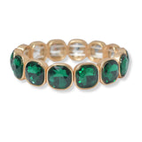 101334, GEOMETRIC RHINESTONE STRETCH BRACELET
