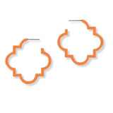 101340, ENAMEL CUTOUT QUATREOFIL EARRING