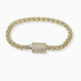 101367, PAVE CUBIC ZIRCONIA CENTER MAGNETIC CLOSURE BRACELET